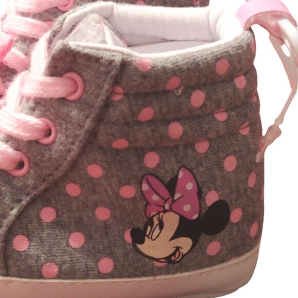 NWT Disney Baby Minnie Mouse Polka Dot High Tops - Picture 8 of 9